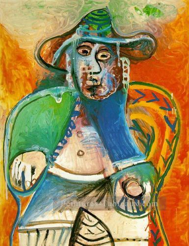 Vieil Man assis 1970 cubiste Pablo Picasso Peintures à l'huile